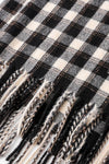 Plaid Scarf with Tassel