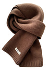 Solid Color Knit Scarf