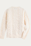 Seraphina Cozy Cream Cable Knit Sweater for Women