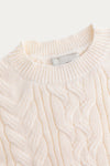 Seraphina Cozy Cream Cable Knit Sweater for Women