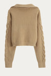 Anastasia Cable Knit Cropped Sweater - DAStyle