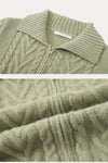 Berenice Cable Knit Zip Up Sweater - DAStyle