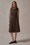 brown-plaid-dress