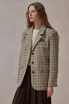 Cassandra Plaid Tweed Blazer - DAStyle