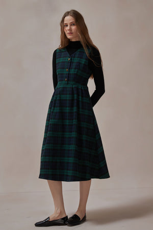 green-plaid-dress