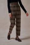 Eleanora High Waisted Plaid Pant-DAStyle