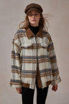 Ursula Plaid Wool Padded Jacket-DAStyle