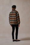 Tabitha Plaid Wool Padded Coat-DAStyle