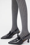 Shiny Rib Knit Over the Knee Socks